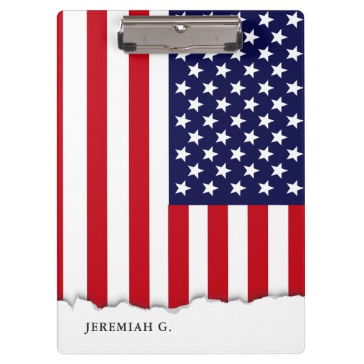 Amerikaanse vlag gepersonaliseerd klembord (Voorkant)