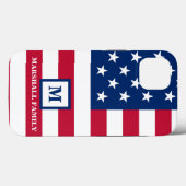 Amerikaanse vlag Gepersonaliseerd monogram 4 juli Case-Mate iPhone Case (Achterkant (horizontaal))