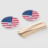 Amerikaanse vlag Gepersonaliseerd monogram 4 juli Handwaaier (Niet-gemonteerd)