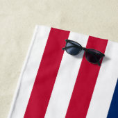 Amerikaanse vlag Gepersonaliseerd monogram 4 juli Strandlaken (In situ)