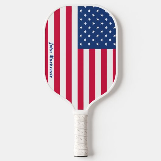 Amerikaanse vlag | Gepersonaliseerd  Pickleball Paddle (Voorkant)