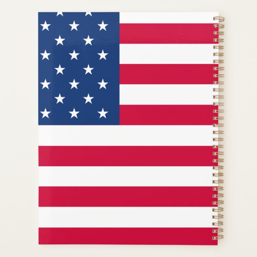 Amerikaanse vlag | Gepersonaliseerd Planner (Achterkant)