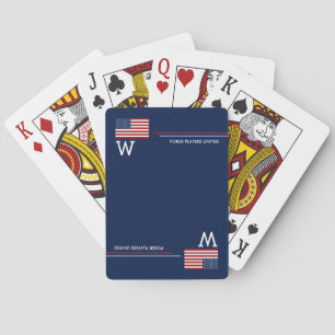 Amerikaanse vlag gepersonaliseerd pokerkaarten