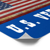 AMERIKAANSE VLAG GEPERSONALISEERD POSTER (Hoek)