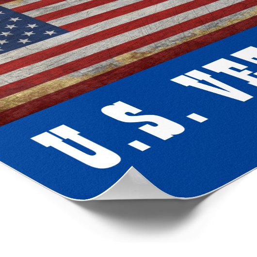  AMERIKAANSE VLAG GEPERSONALISEERD POSTER (Hoek)