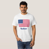 Amerikaanse vlag | Gepersonaliseerd T-shirt (Voorkant volledig)