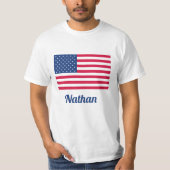 Amerikaanse vlag | Gepersonaliseerd T-shirt (Voorkant)
