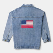 Amerikaanse vlag | Gepersonaliseerde denim jas Jacket (Achterkant)