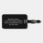 Amerikaanse vlag gepersonaliseerde lacrosse bagagelabel (Achterkant horizontaal)