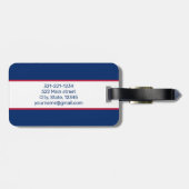 Amerikaanse vlag Gepersonaliseerde moderne reisbag Bagagelabel (Achterkant horizontaal)