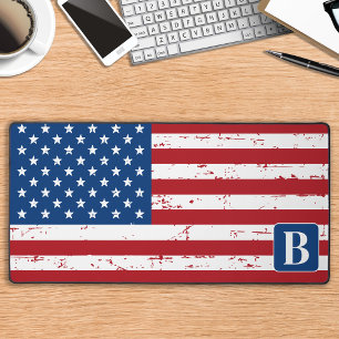 Amerikaanse vlag Gepersonaliseerde Monogram Milita Bureaumat