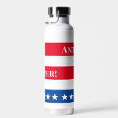 Amerikaanse vlag gepersonaliseerde rood wit en bla waterfles (Rechts)