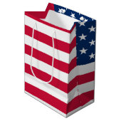 Amerikaanse vlag geschenk tas patriottisch medium cadeauzakje (Voorkant Gekanteld)
