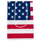 Amerikaanse vlag geschenk tas patriottisch medium cadeauzakje (Achterkant)