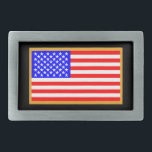 Amerikaanse vlag gesp<br><div class="desc">Amerikaanse vlag met blauw naar links</div>