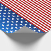 Amerikaanse vlag gestileerd cadeaupapier (Hoek)