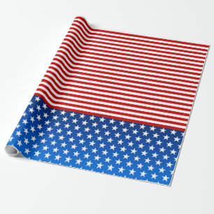 Amerikaanse vlag gestileerd cadeaupapier