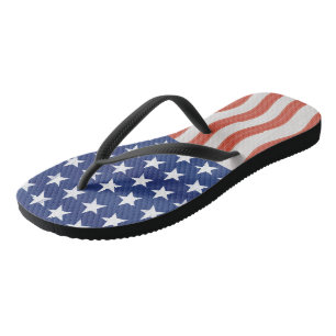 Amerikaanse vlag gestileerd design teenslippers