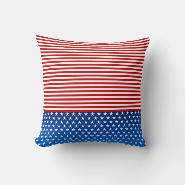 Amerikaanse vlag gestileerd kussen (Voorkant)