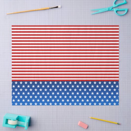 Amerikaanse vlag gestileerd tissuepapier (Craft)