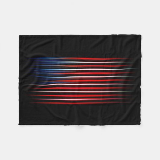 Amerikaanse vlag gestreept fleece deken (Voorkant (Horizontaal))