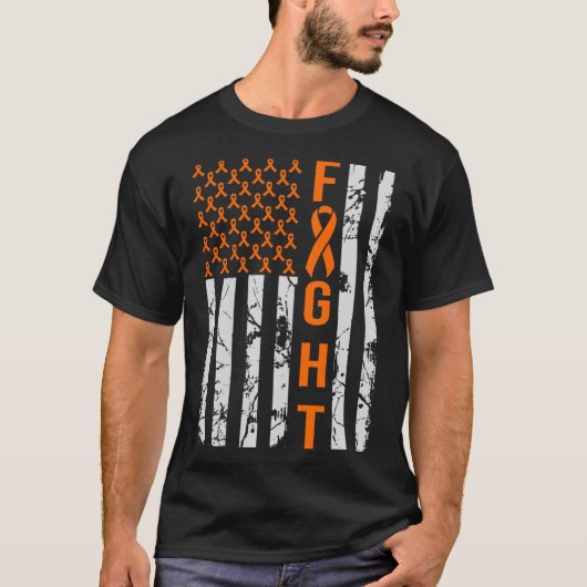 Amerikaanse vlag gestresst in multiple sclerose be t-shirt (Voorkant)