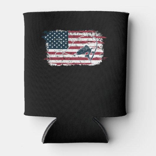 Amerikaanse vlag Gevist Blikjeskoeler (Voorkant)