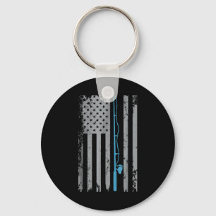 Amerikaanse vlag Gevist Gevist Shirt Tren Sleutelhanger
