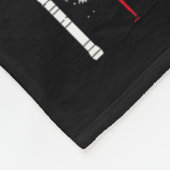 Amerikaanse vlag Gevist Rod Top Fleece Deken (Hoek)