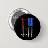 Amerikaanse vlag Gevist Rod Top Ronde Button 5,7 Cm (Voorkant /achterkant)