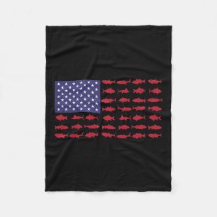Amerikaanse vlag Gevist-shirt 4 juli Patriottisch Fleece Deken