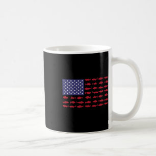Amerikaanse vlag Gevist-shirt 4 juli Patriottisch Koffiemok