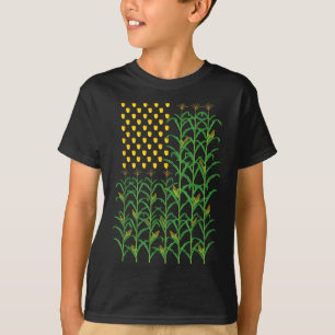 Amerikaanse Vlag Gewas Boeren Boerderij Landbouw 4 T-shirt
