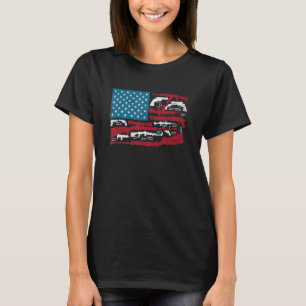 Amerikaanse vlag geweren geweren kogels Amerikaans T-shirt