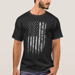 Amerikaanse vlag Gezegde Je vader is mijn cardio v T-shirt