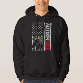 Amerikaanse vlag Gigi Beer Autism Awareness Suppor Hoodie (Voorkant)