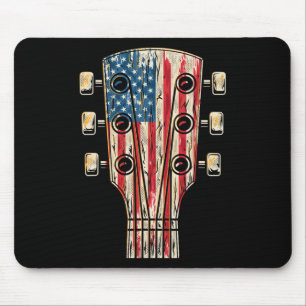 Amerikaanse vlag gitaar 4e juli gitarist vs ou muismat