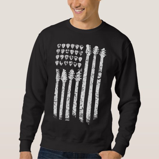 Amerikaanse vlag gitarist Musicus Trui (Voorkant)