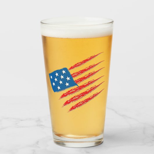 Amerikaanse vlag glas (Voorkant gevuld)
