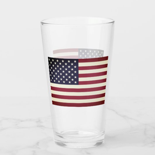 Amerikaanse vlag glas (Achterkant)