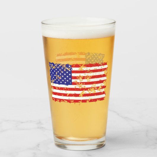 Amerikaanse vlag glas (Voorkant gevuld)