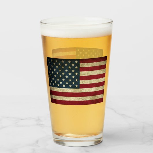 Amerikaanse vlag glas (Voorkant gevuld)