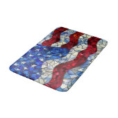 Amerikaanse vlag Glas in lood Bath Mat (Gekanteld)