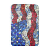 Amerikaanse vlag Glas in lood Bath Mat (Voorkant Verticaal)