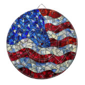 Amerikaanse vlag Glas in lood Dartboard Dartbord (Voorkant)