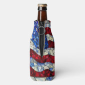 Amerikaanse vlag Glas in lood flessenkoeler Flesjeskoeler (Fles Achterkant)