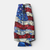 Amerikaanse vlag Glas in lood flessenkoeler Flesjeskoeler (Achterkant)