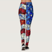 Amerikaanse vlag Glas in lood Leggings (Achterkant)