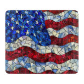 Amerikaanse vlag Glas in lood snijplank (Voorkant)