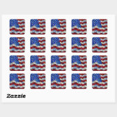 Amerikaanse vlag Glas in lood Stickers (Vel)